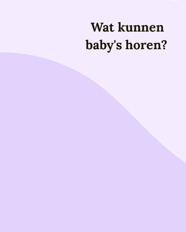 Wat kunnen baby's horen?